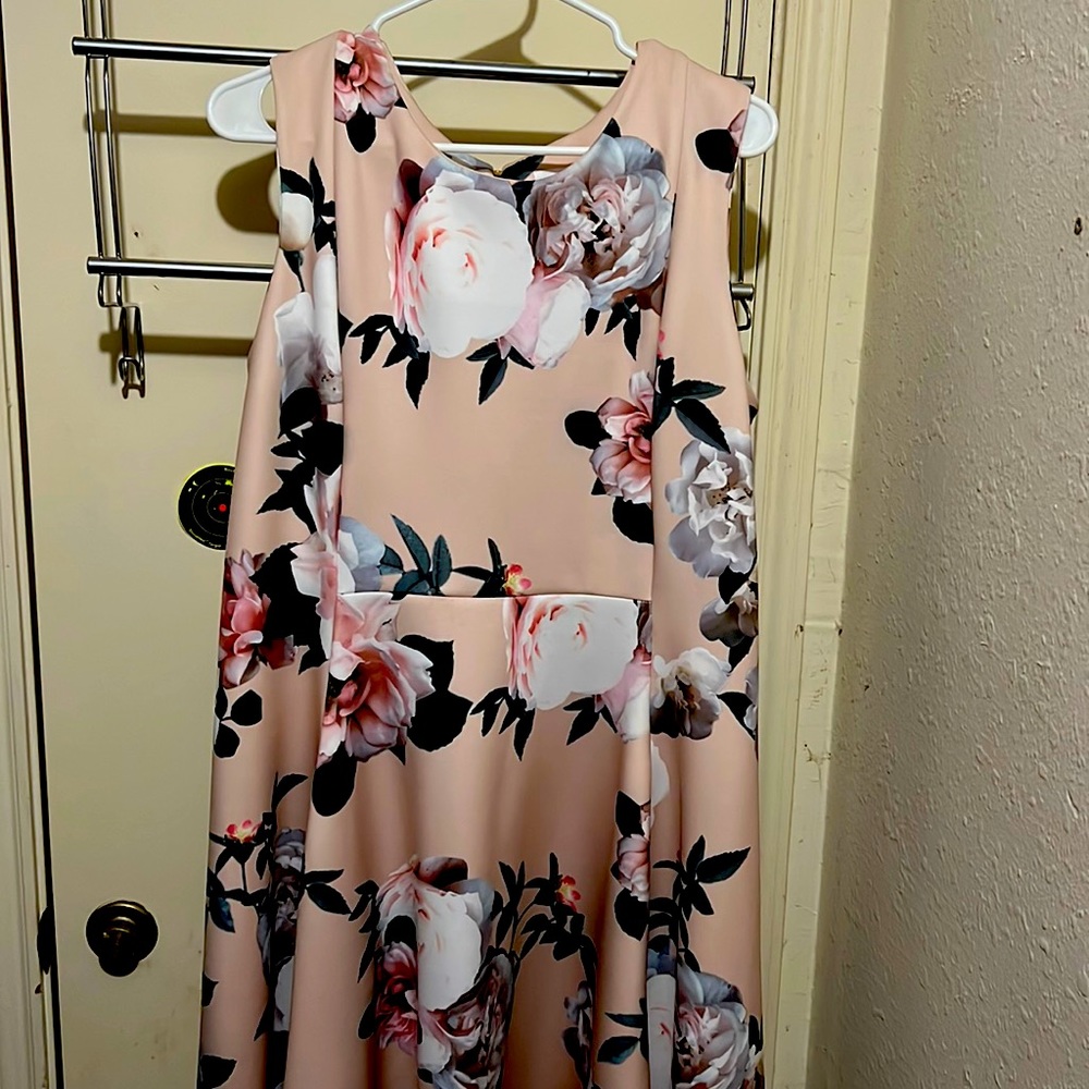 Calvin Klein Flower Print Maxi Dress